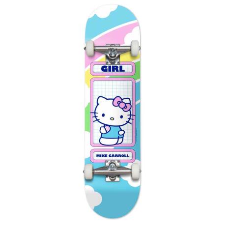 Girl Complete Skateboard Rainbow Kitty Mike Carroll 7.75